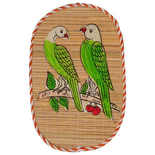 Parrot Couple Bamboo Art For Home Decor | Bamboo Art For Bird's Lovers - Image 2