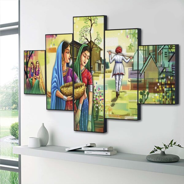 Set Of Five Framed Digital Wall Painting - Image 4