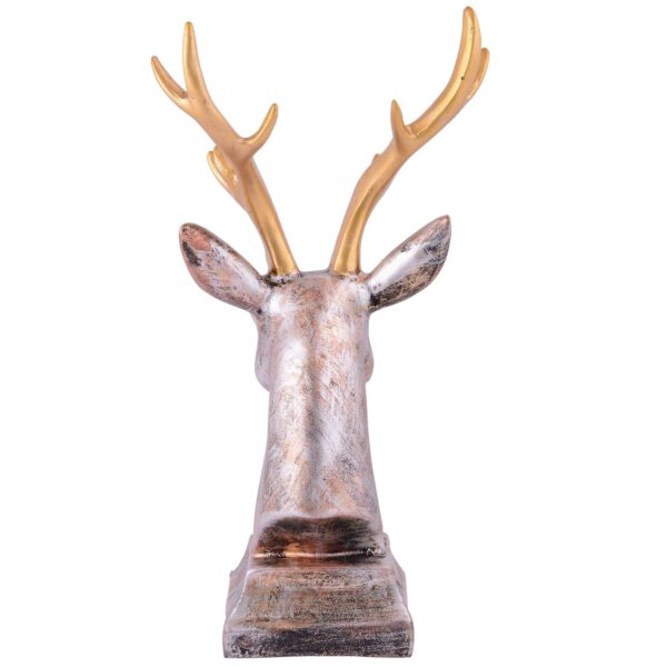 Resin Deer Head Showpiece Animal Figurine for Table Top Good Luck Vaastu Statue - Image 4