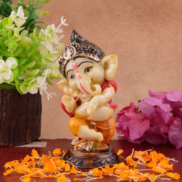 Ganesha Statue  Idol Shriganesh Bhagwan Murti / Home, Office Decor / Car Dashboard / Side Table Brass Ganpati / Lord Vinayaka Statue / God of Luck & Success Sculpture / Gift Items