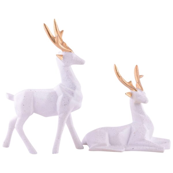 Resin Deer Head Showpiece Animal Figurine for Table Top Good Luck Vaastu Statue - Image 4