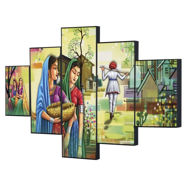 Set Of Five Framed Digital Wall Painting - Image 3